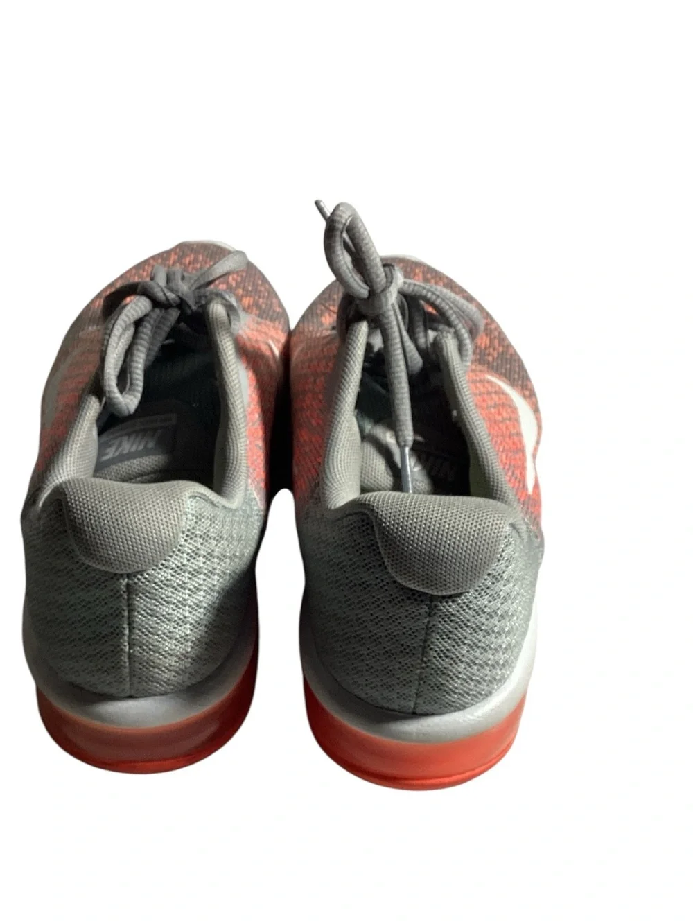 Nike Gray and Coral Knit Air Max Trainers